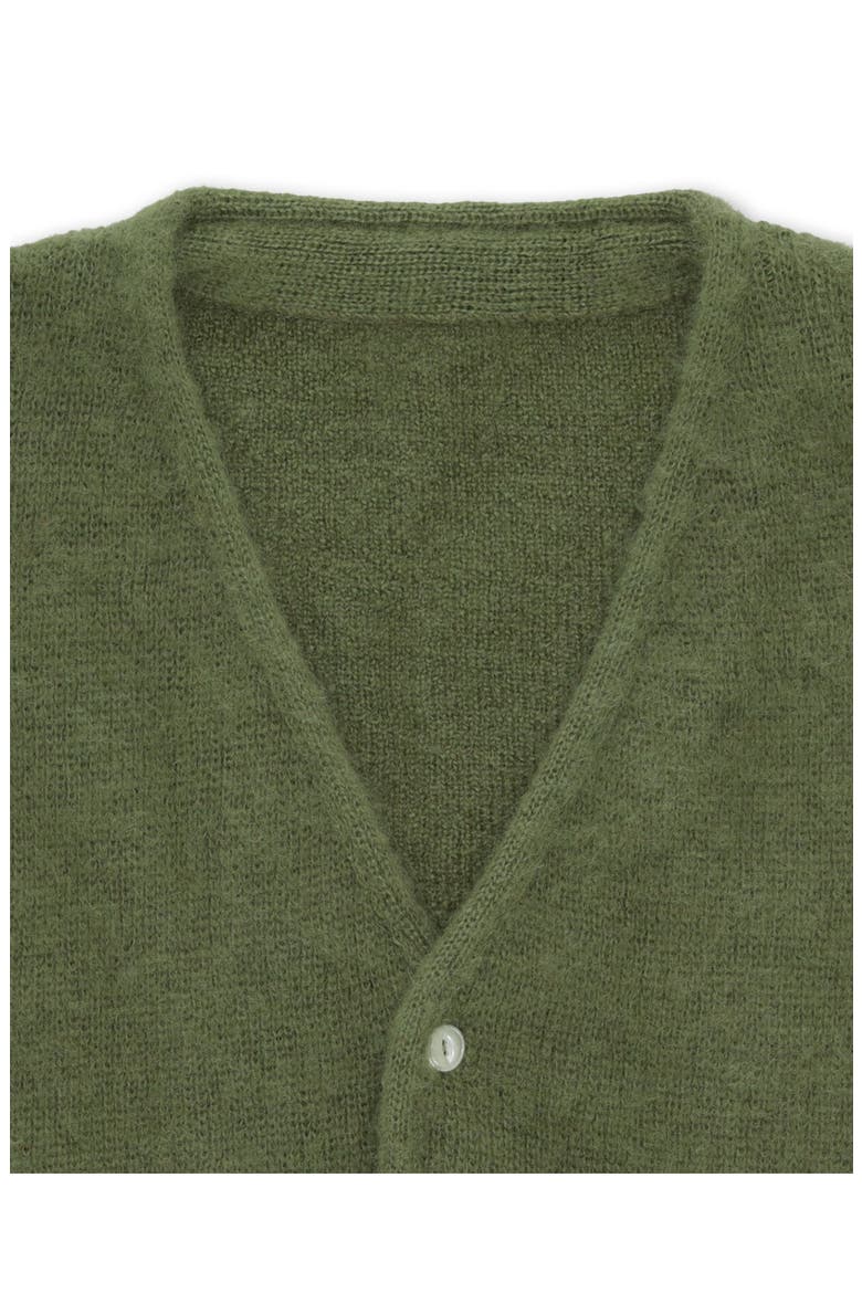 Teddy Patch Pocket Cardigan, Alternate, color, GREEN