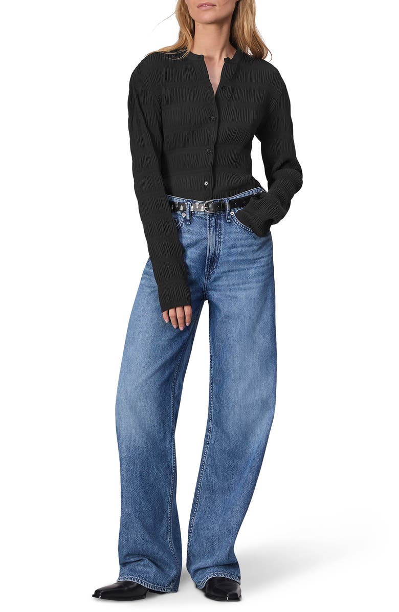 rag & bone Belle Shirred Top, Alternate, color, 