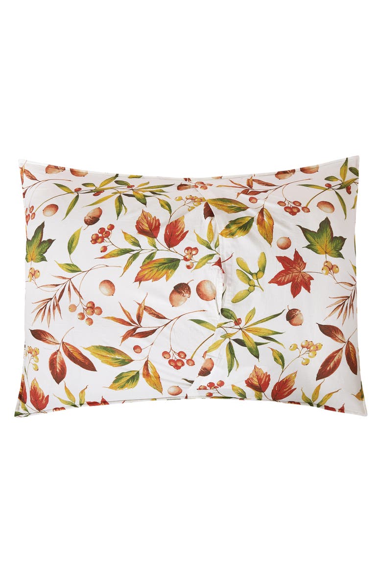 Camilla Fall Leaves Cotton Quilt Set  - Reversible and Machine Washable, Alternate, color, Red