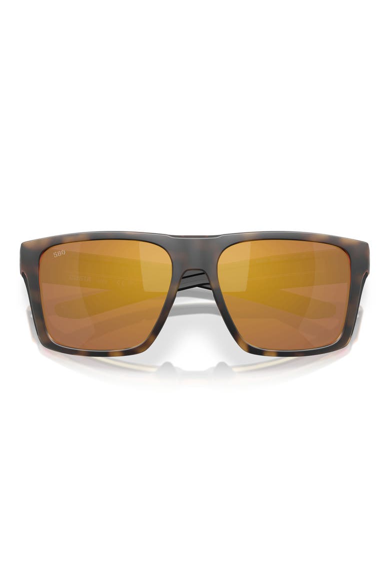 57mm Polarized Square Sunglasses, Alternate, color, MATTE TORTOISE/ GOLD 580G