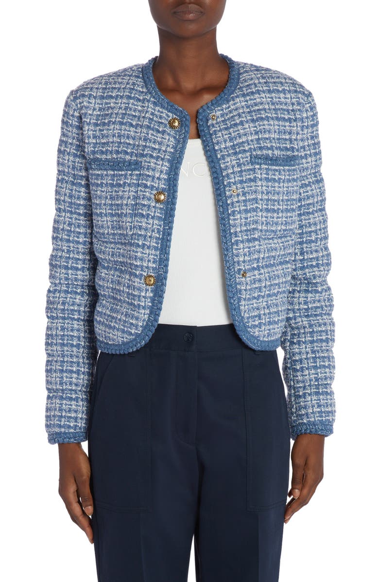 Moncler Eliadi Tweed Crop Jacket, Main, color, 