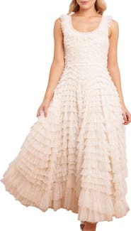 Needle & Thread Hattie Scoop Neck Ankle Gown