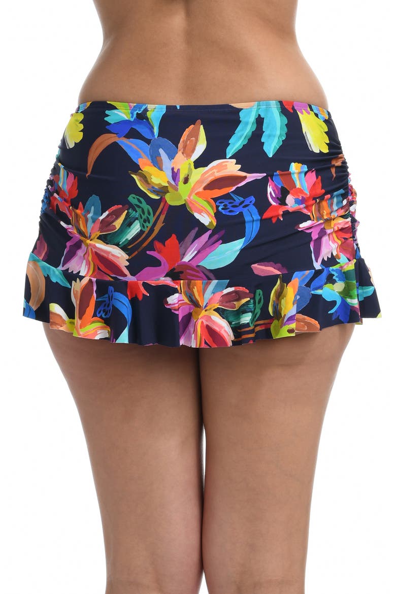 Sea Asymmetric Skirted Bikini Bottoms, Alternate, color, INDIGO