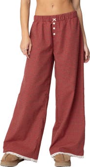 EDIKTED Dakota Plaid Pants
