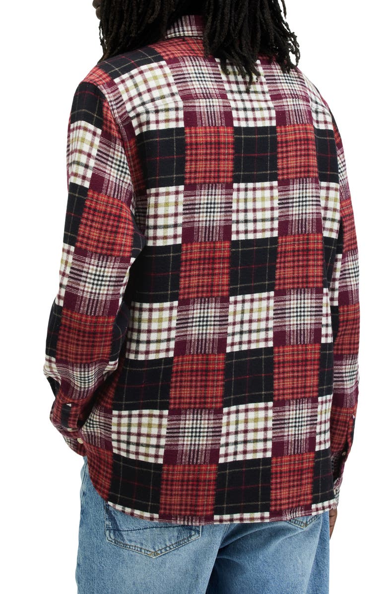 AllSaints Patchi Organic Cotton Button-Up Shirt, Alternate, color,