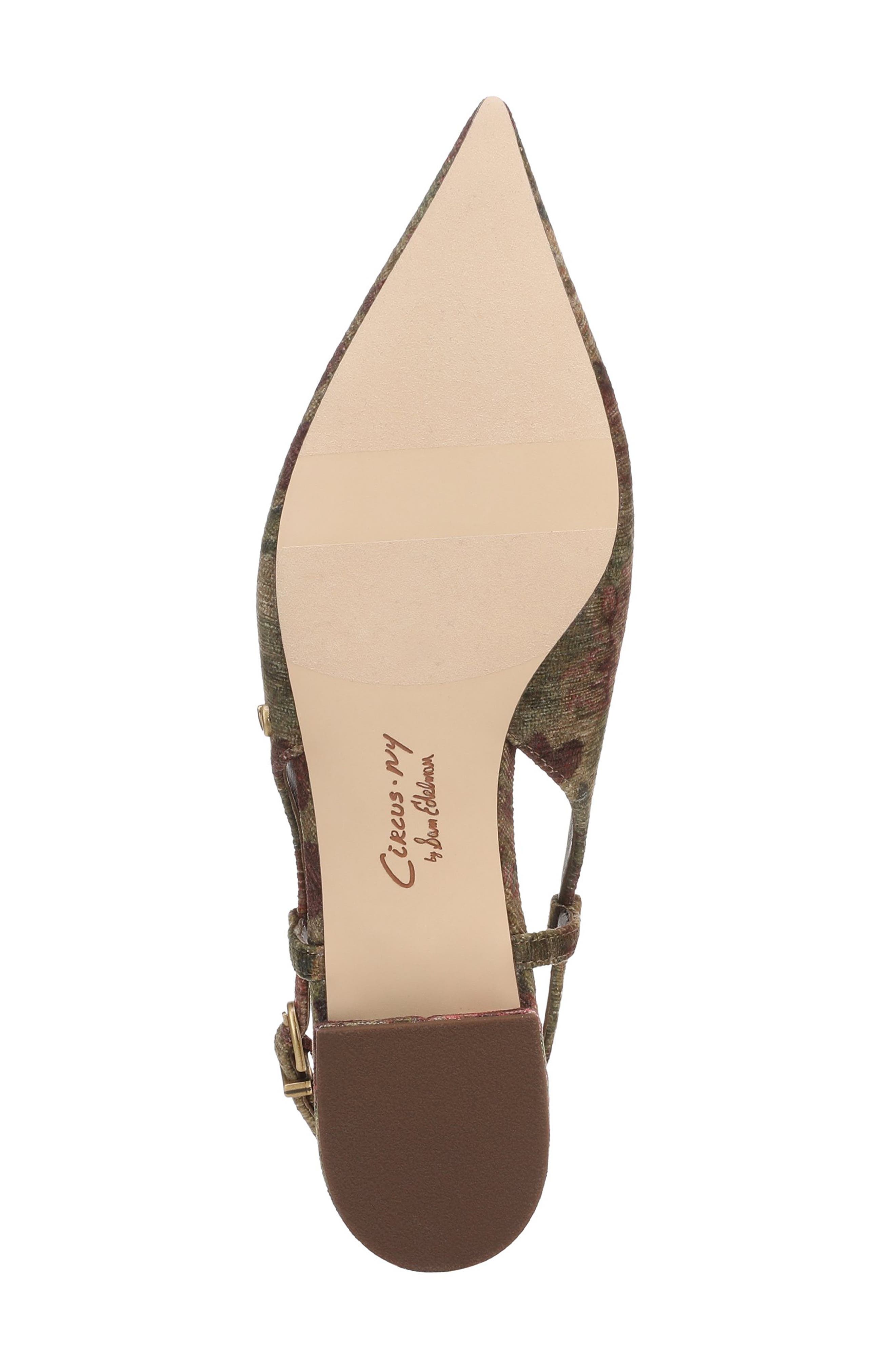 Circus NY by Sam Edelman Delanie Pointed Toe Slingback Flat, Alternate, color, Golden Pear/ Plum Multi