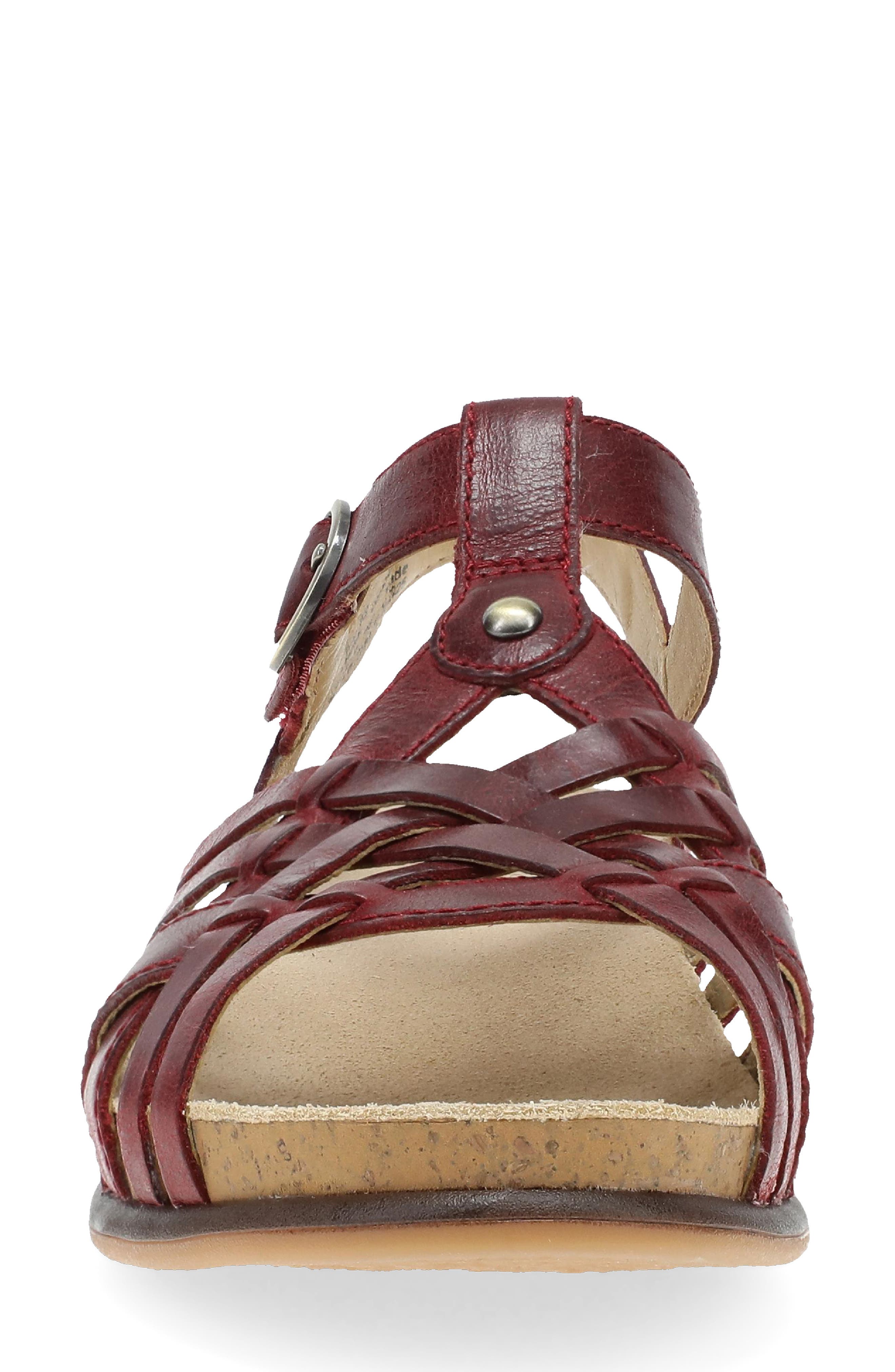Dansko Christa Slingback Platform Wedge Sandal, Alternate, color, Plum