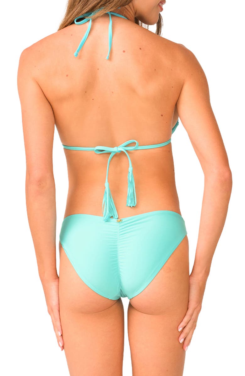 PQ SWIM Basic Ruched Bikini Bottoms, Alternate, color, Saltwater