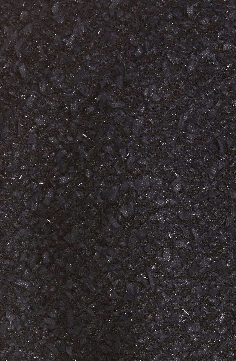 Balmain Crystal Logo Metallic Tweed Blazer, Alternate, color,