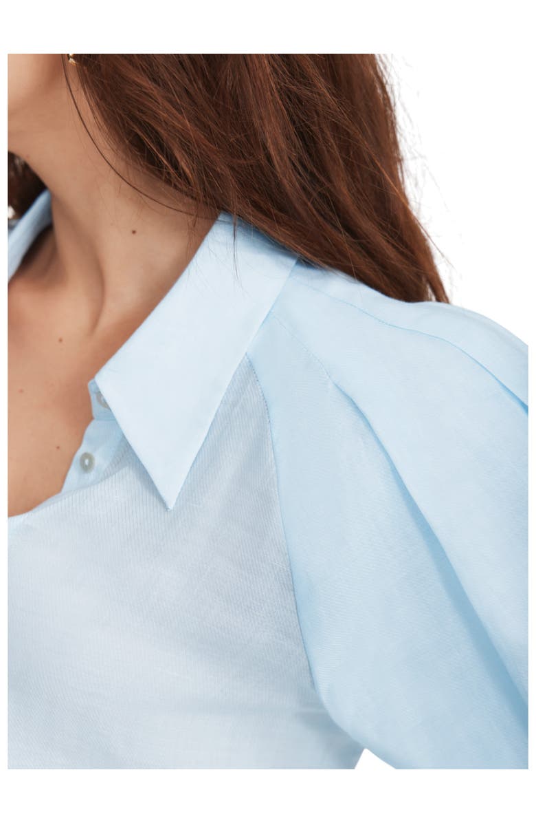 MINT VELVET Puff Sleeve Shirt, Alternate, color, Blue
