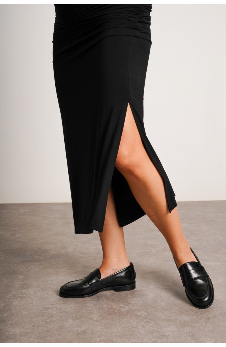 Nom Maternity Curve Long Sleeve Maternity Maxi Dress, Alternate, color, Black