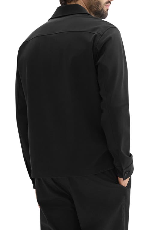 Theory River Trucker Jacket In Neoteric Twill In Black