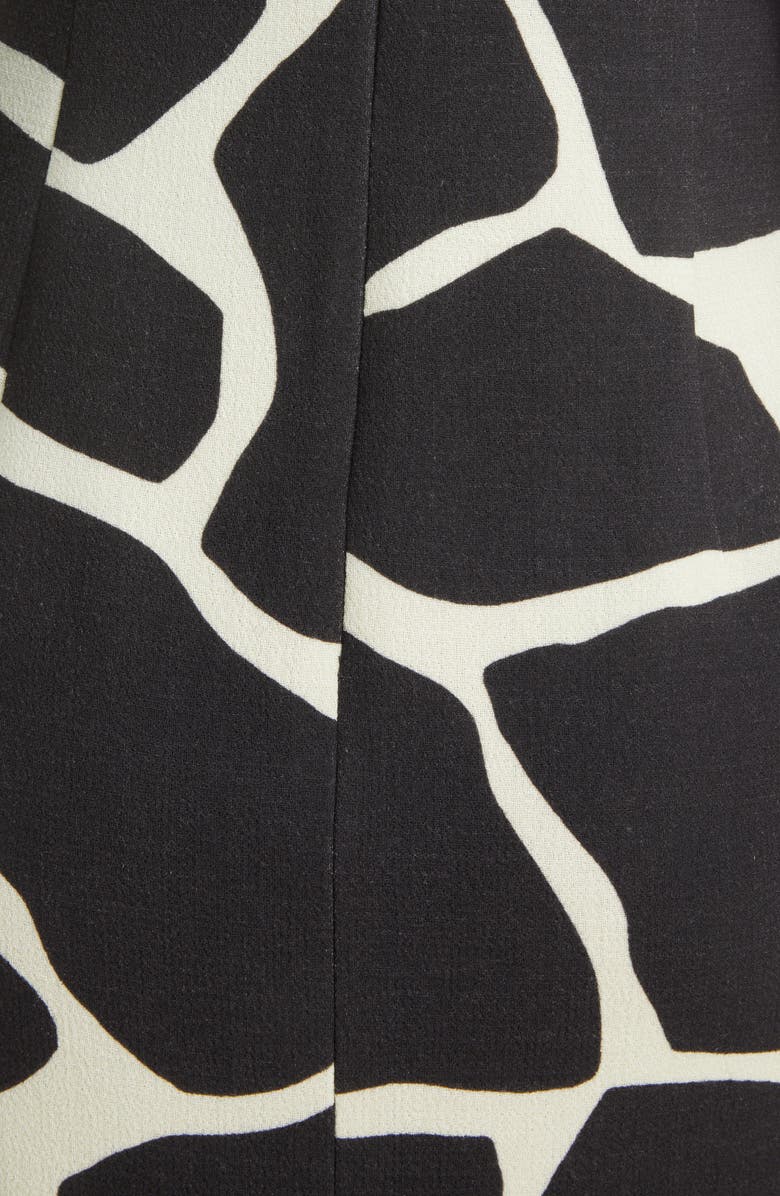 Dries Van Noten Delavina Giraffe Print Wool Sheath Dress, Alternate, color, 