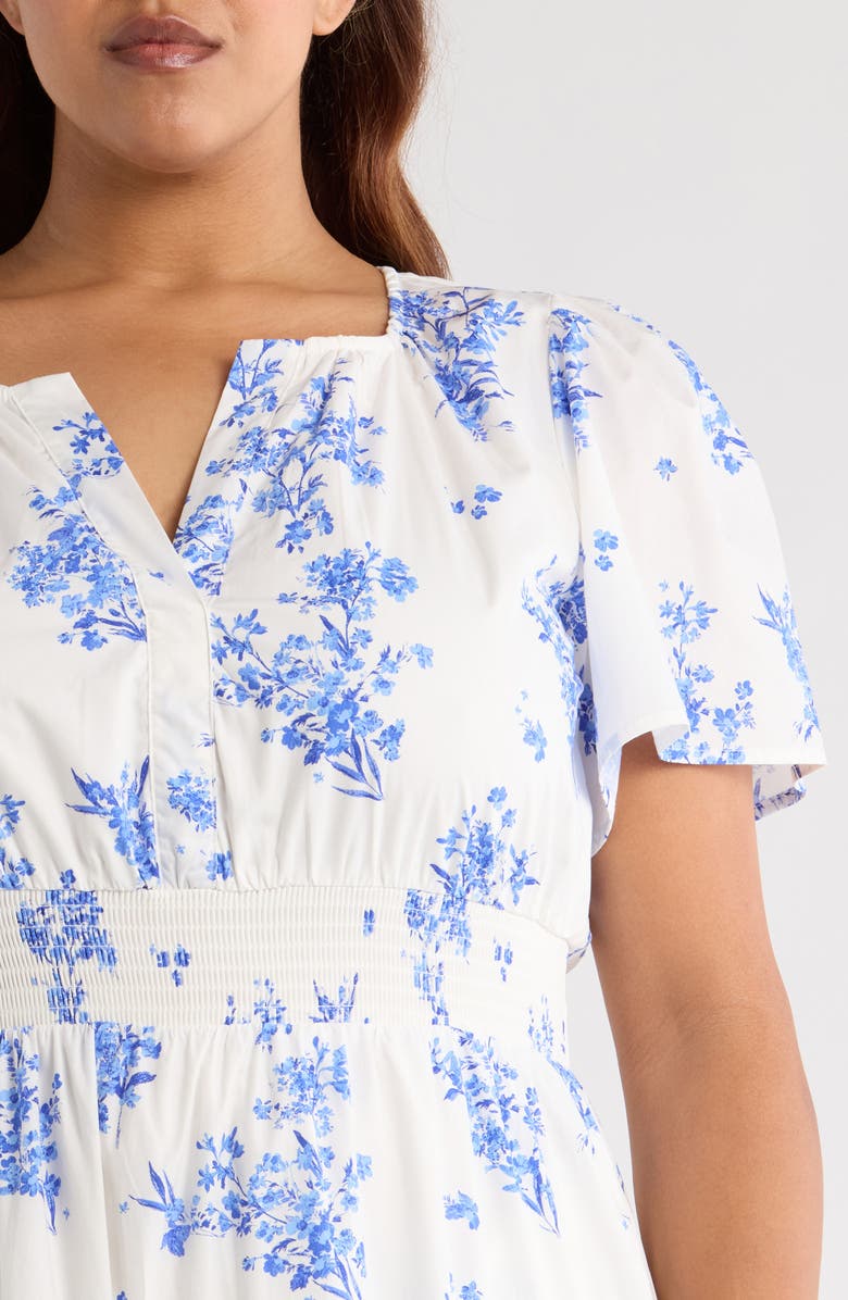 SUGARLIPS Bestia Floral Palmer Tiered Cotton Maxi Dress, Alternate, color, Cream White