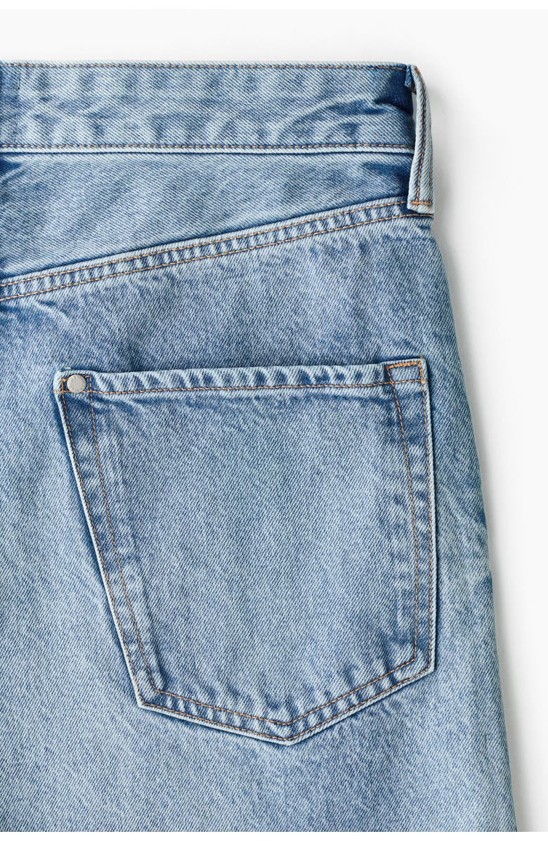 H&M Relaxed Denim Shorts, Alternate, color, Denim Blue
