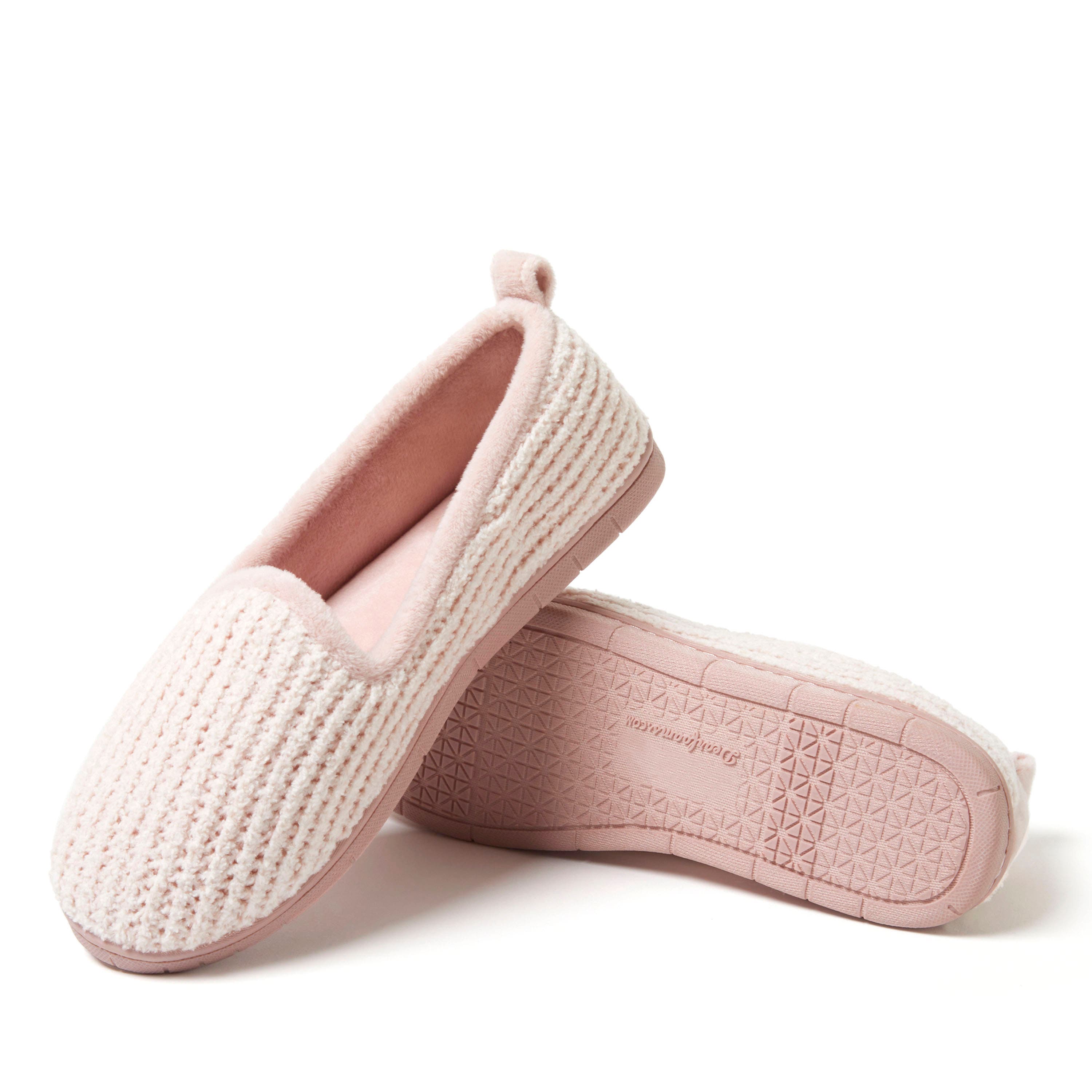 DEARFOAMS Rachel Marled Chenille Closed Back Slipper, Alternate, color, Pale Mauve