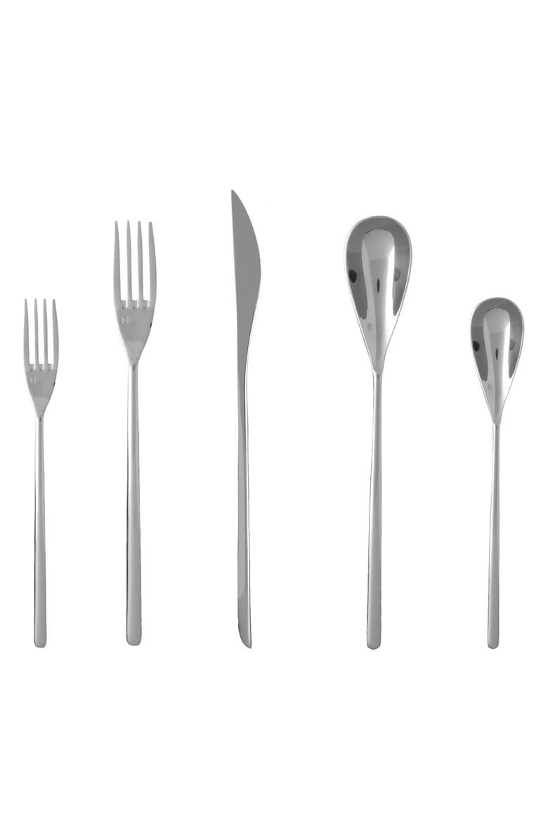 Fortessa Dragonfly Black 5-Piece Place Setting, Alternate, color, Silver