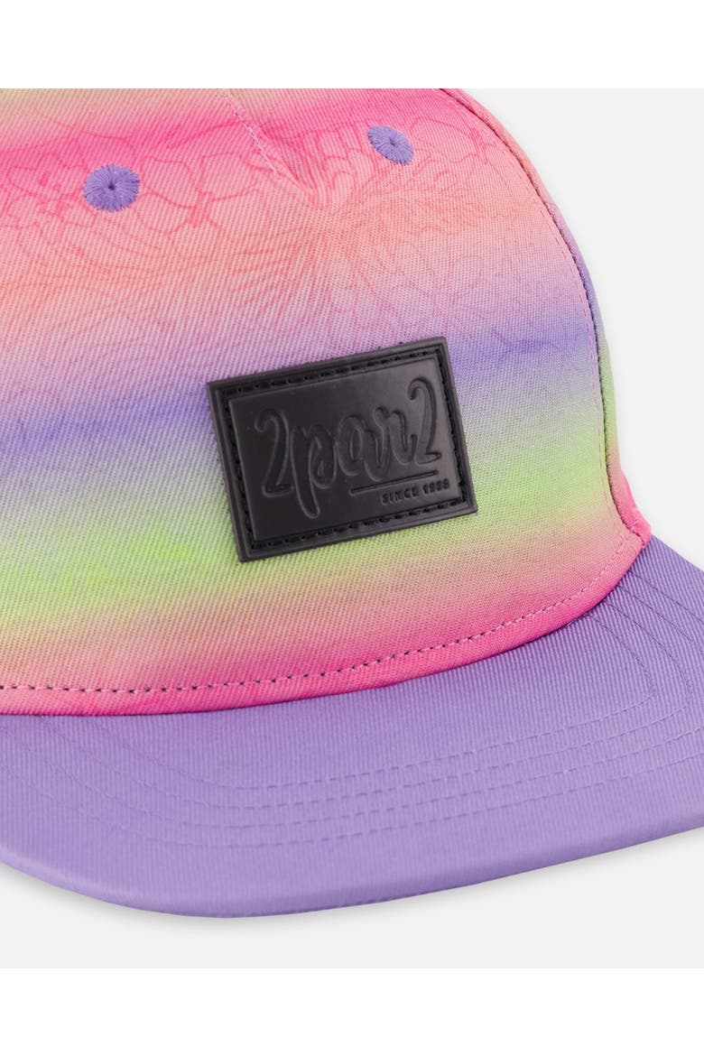 Girl Flat Brim Gradient Cap, Alternate, color, Multicolor