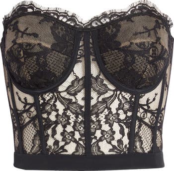 Semisheer Strapless Corset Top