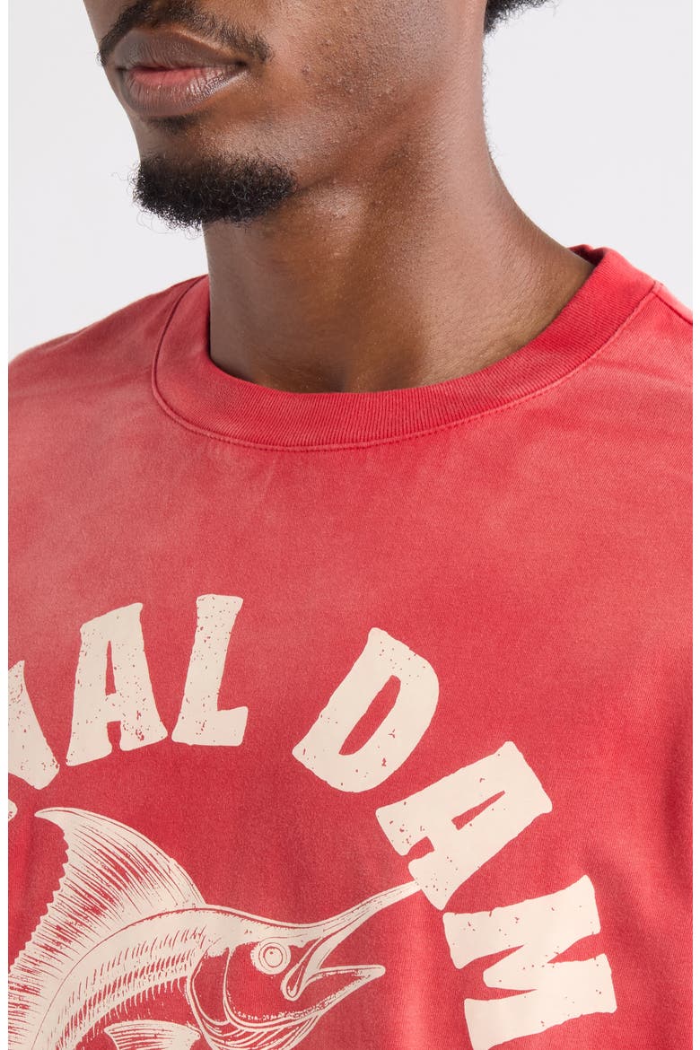 Fishing Company Graphic T-shirt, Alternate, color, WASHED RED