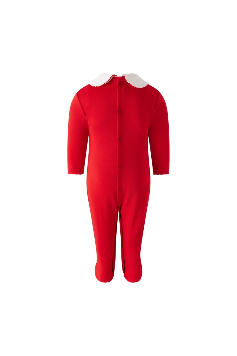 Candy Cane Smocked Footie, Alternate, color, Red
