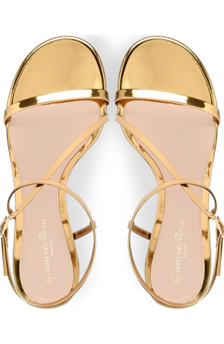 Gianvito Rossi Ascent Sandal 55, Alternate, color, Gold Calf Leather
