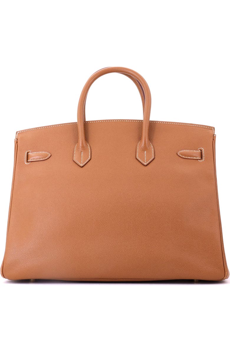 Pre-Owned Hermes Birkin Handbag Brown Veau Grain Lisse with Gold Hardware 35, Alternate, color, Gold