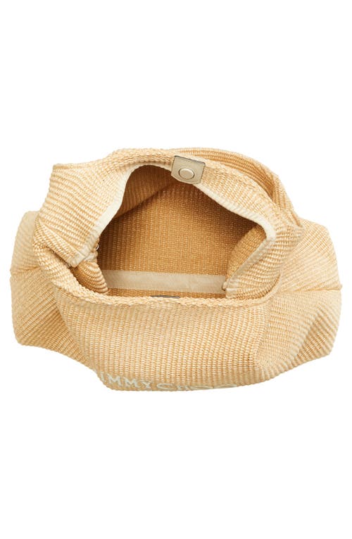 Jimmy Choo Large Beach Diamond Woven Raffia Hobo Bag