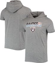 New Era Men's New Era Heathered Gray Las Vegas Raiders Team Brushed Hoodie T-Shirt