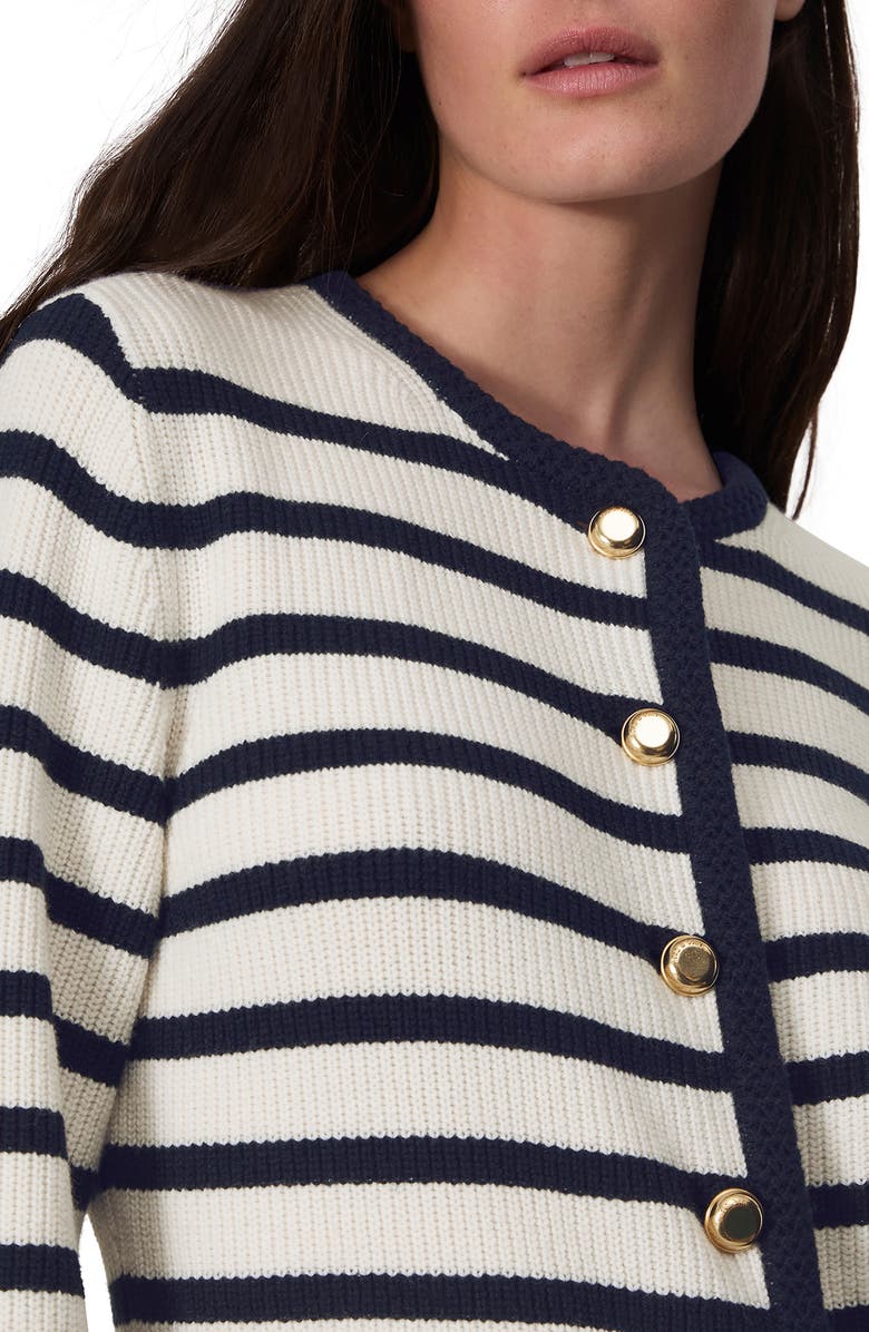 Nancy Stripe Wool Blend Cardigan