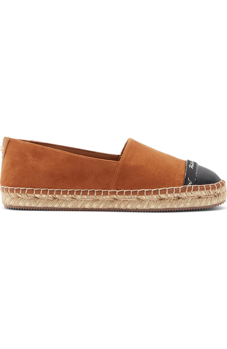 KARL LAGERFELD PARIS Montella Espadrille Flat, Alternate, color, Tan/ Black