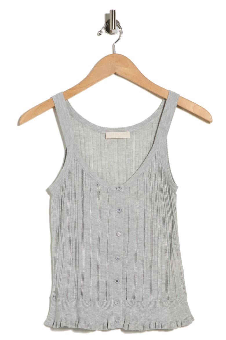 Callie Pointelle Knit Camisole, Alternate, color, SLATE