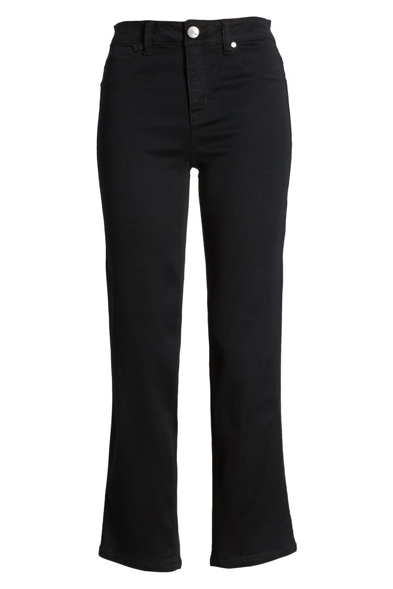 Butter High Waist Ankle Straight Leg Jeans, Alternate, color, BLACK