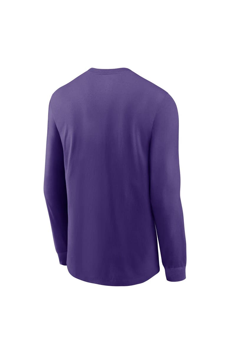 Nike Men's Nike Purple LSU Tigers Essential Baseball Arch Long Sleeve T-Shirt, Alternate, color, Purple