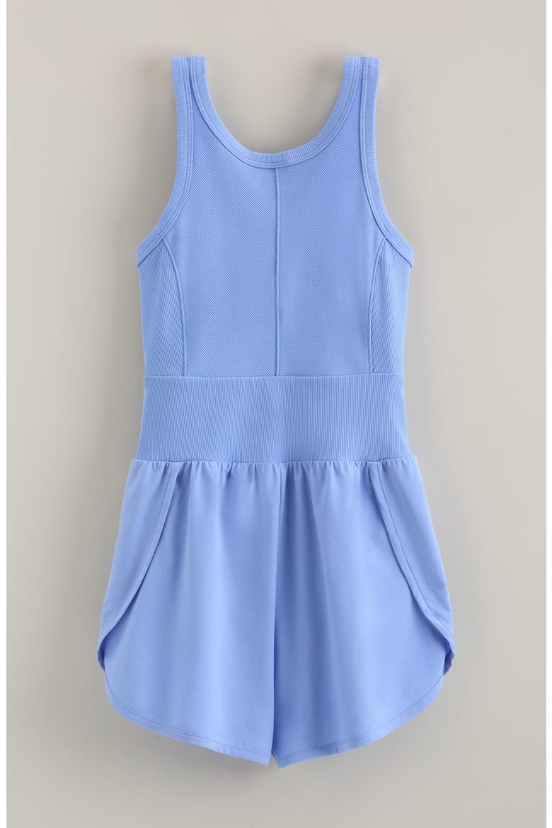 Kids' Summer Break Shorts Romper, Main, color, BLUE HYDRANGEA