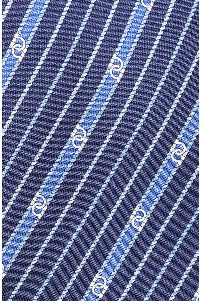 Treccia Silk Tie, Alternate, color, MARINE