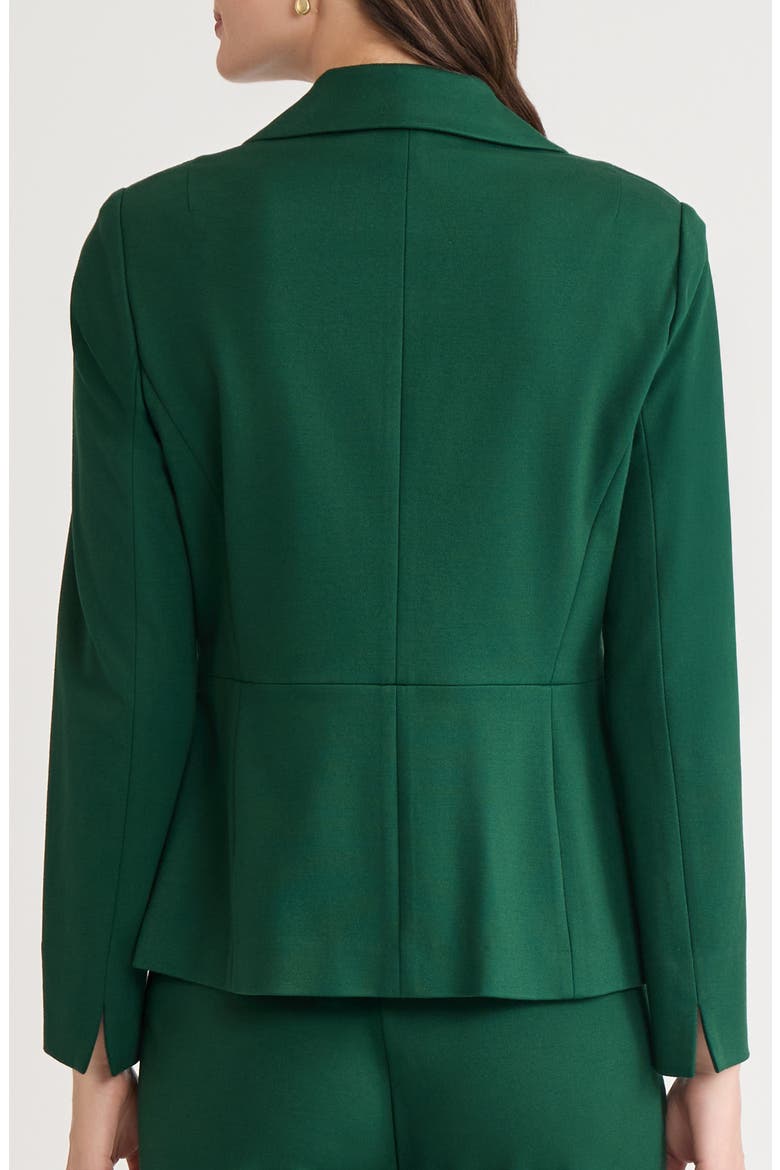 One-Button Seamed Waist Blazer, Alternate, color, EVERGREEN