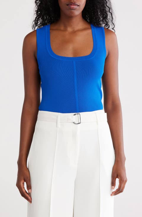 Mixed Media Sleeveless Sweater