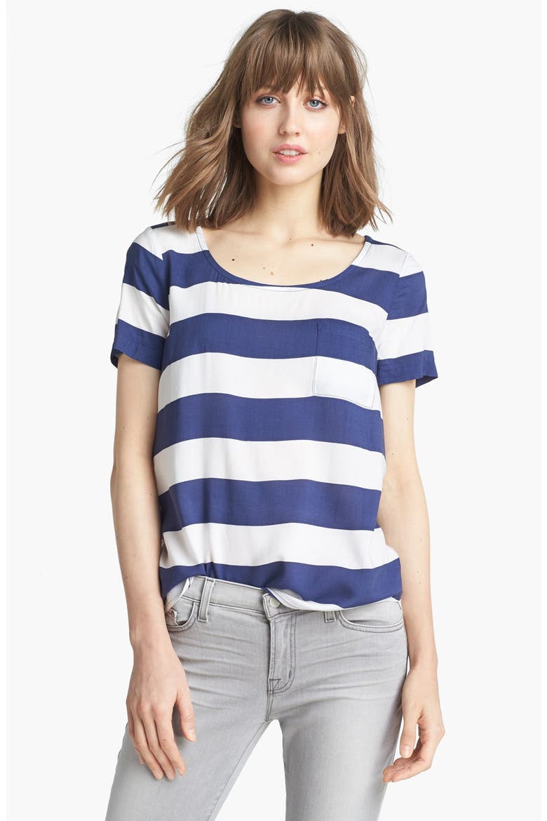 Short Sleeve Rugby Tee, Main, color, NAVY/ WHITE