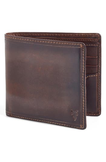 Frye 'logan' Leather Billfold Wallet In Brown