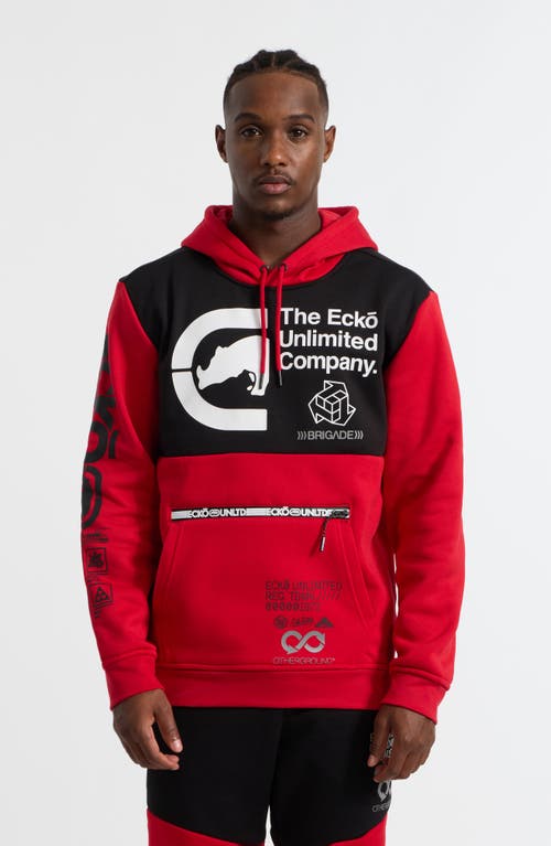 Ecko Unltd Men's Prosperous Hoodie In True Red/black