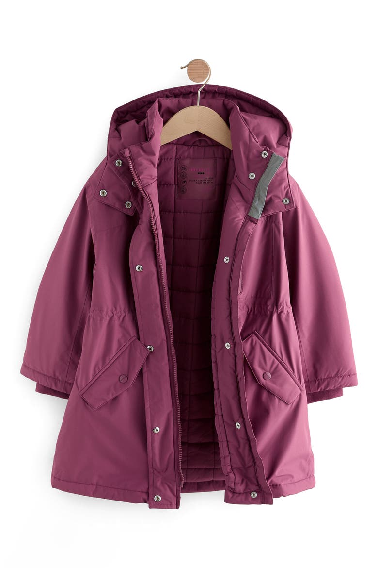 Kids' Midweight Waterproof Hooded Jacket, Main, color, PINK