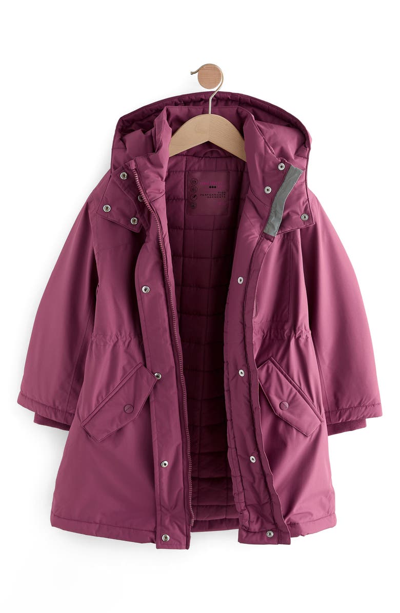 NEXT Kids' Midweight Waterproof Hooded Jacket, Main, color, Pink