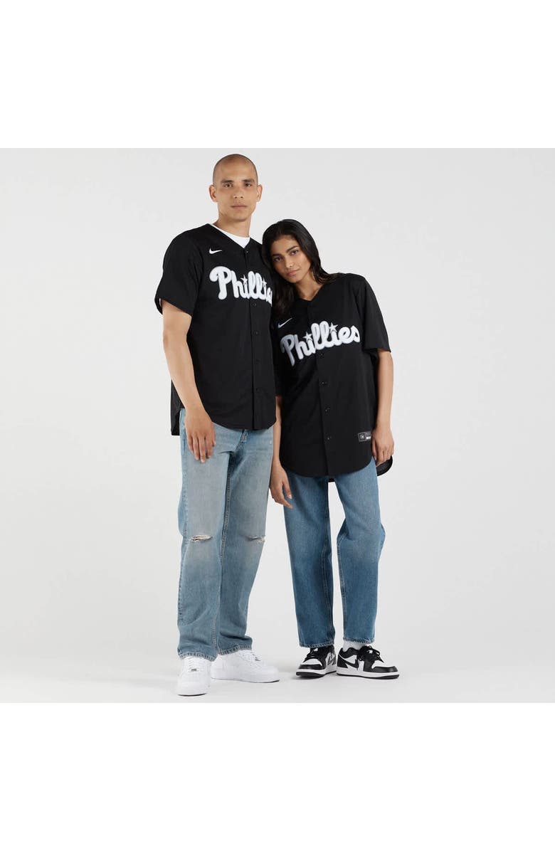 Nike Men's Nike Bryce Harper Black Philadelphia Phillies Lights Out Replica Player Jersey, Alternate, color, Black