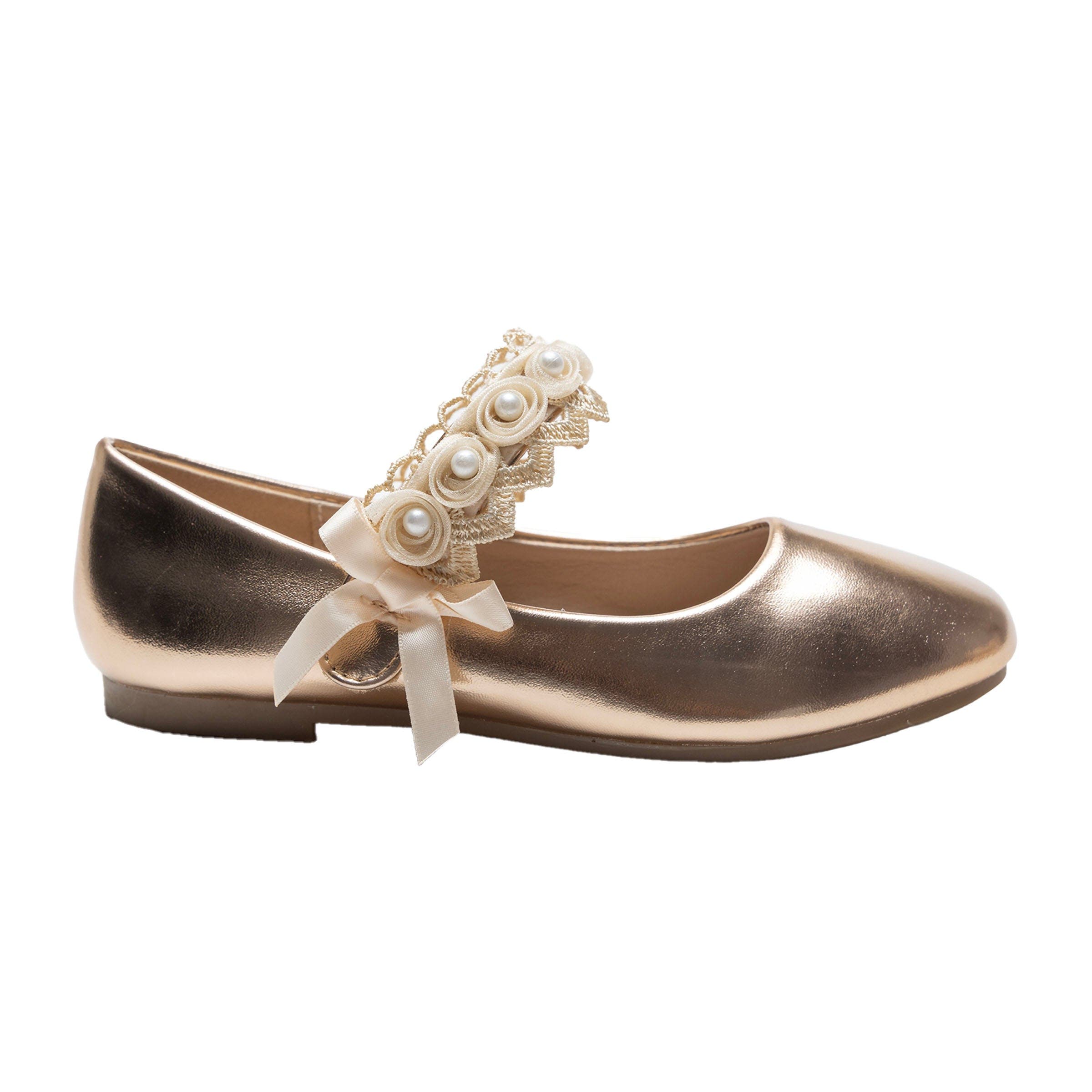 Rose Pearl Doily Flats, Alternate, color, Champagne