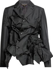 Comme des Garçons Asymmetric Single Breasted Gabardine Blazer