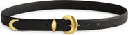 Madewell Wide Domed Buckle Leather Belt