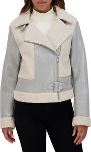 Andrew Marc Udall Faux Shearling Moto Jacket