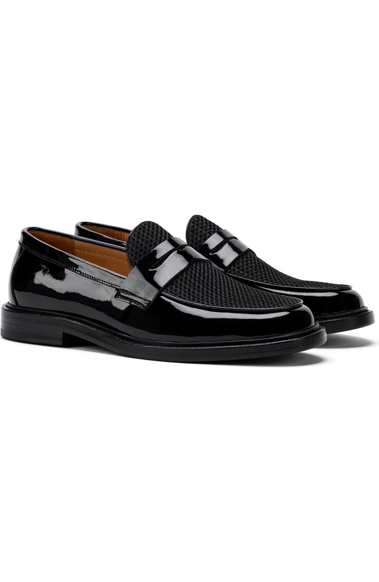 MARC NOLAN Calum Mesh Penny Loafer, Main, color, Black