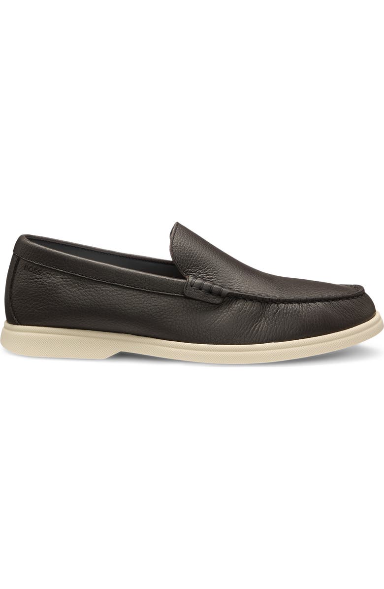 BOSS Sienne Moc Toe Slip-On Sneaker, Alternate, color, Dark Brown